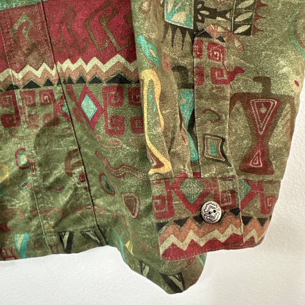 Vintage Chico's Size 3 Tribal Southwest Pattern Jacket Womens XL Lightweight - Picture 5 of 10